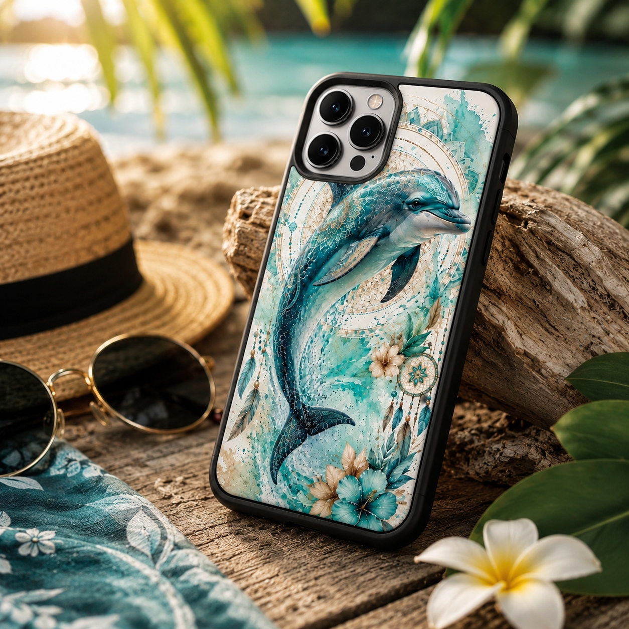 Coques de téléphone Dauphin mandala