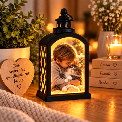 Lanterne personnalisée avec photos