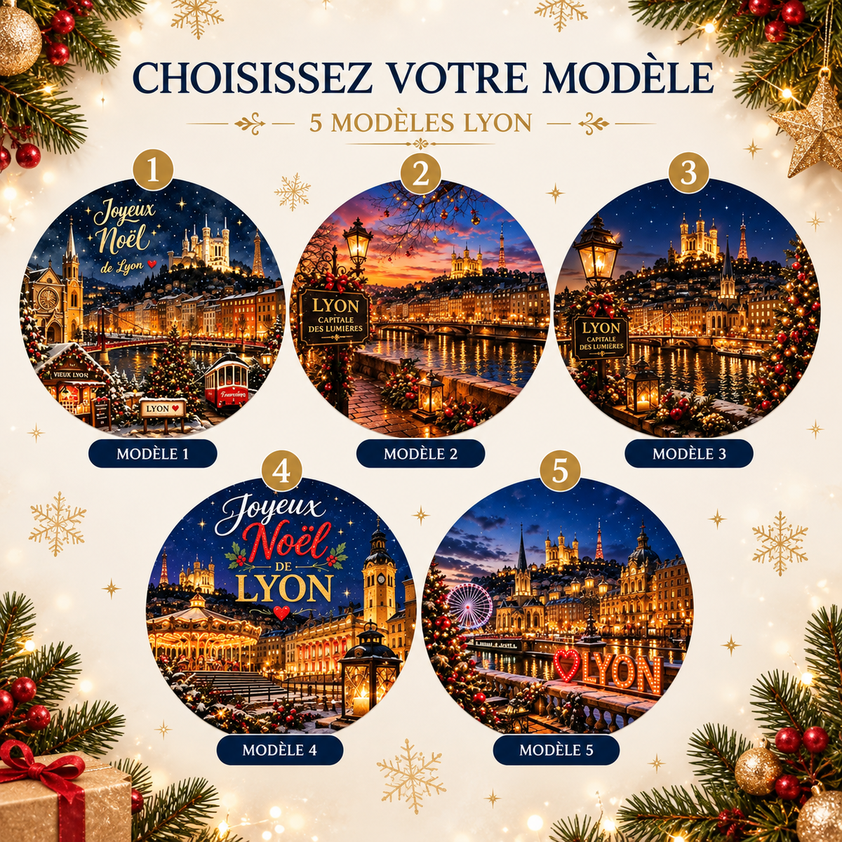Boule de Noël Lyon – Décoration de Noël aux couleurs de la ville