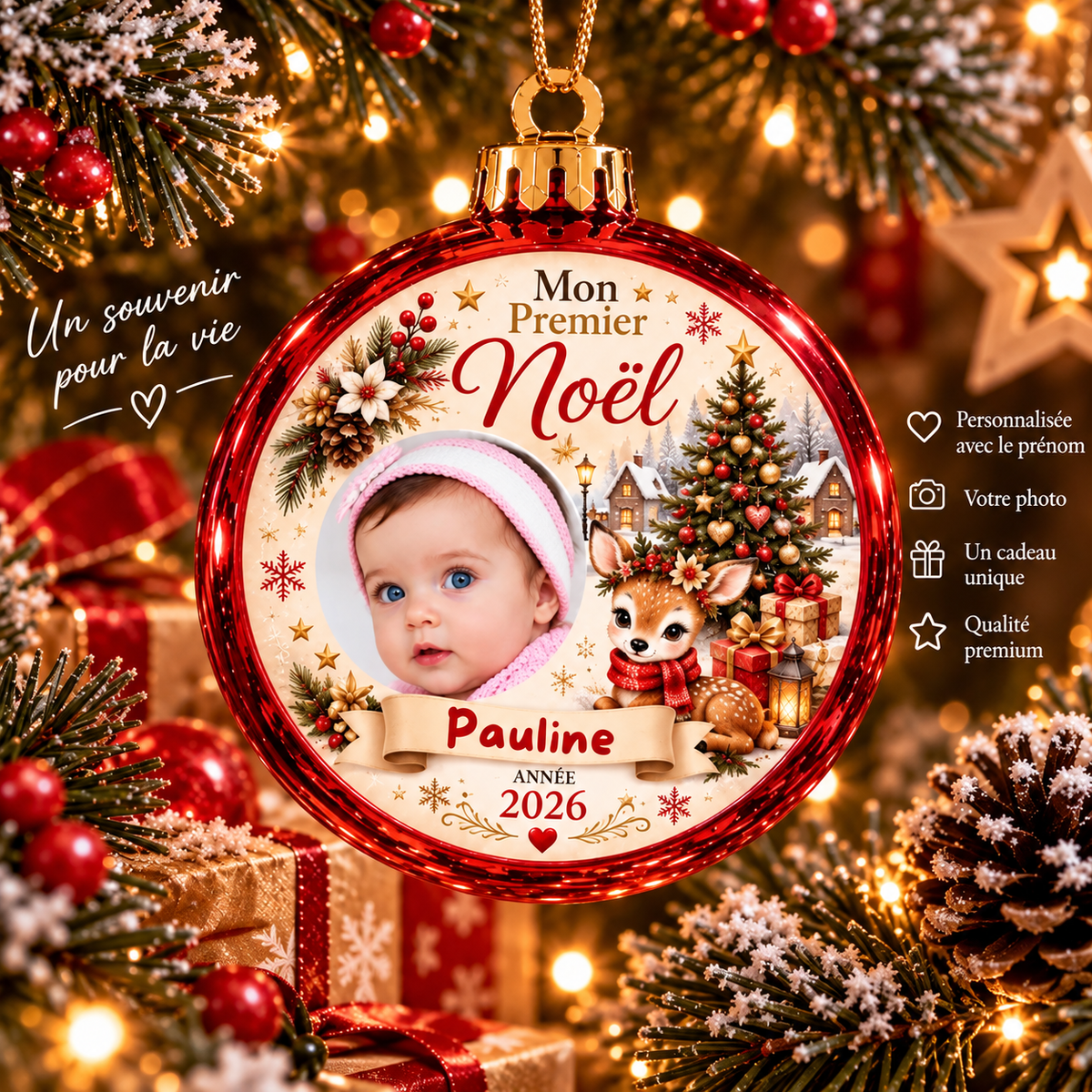Boule de Noël personnalisée – Mon Premier Noël